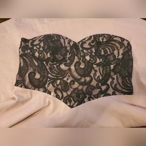 Pink and black lace pretty dress